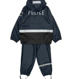 Mikk-Line Regntøj m. Seler - PU - Blue Nights m. Politi