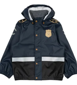 Mikk-Line Regntøj m. Seler - PU - Blue Nights m. Politi