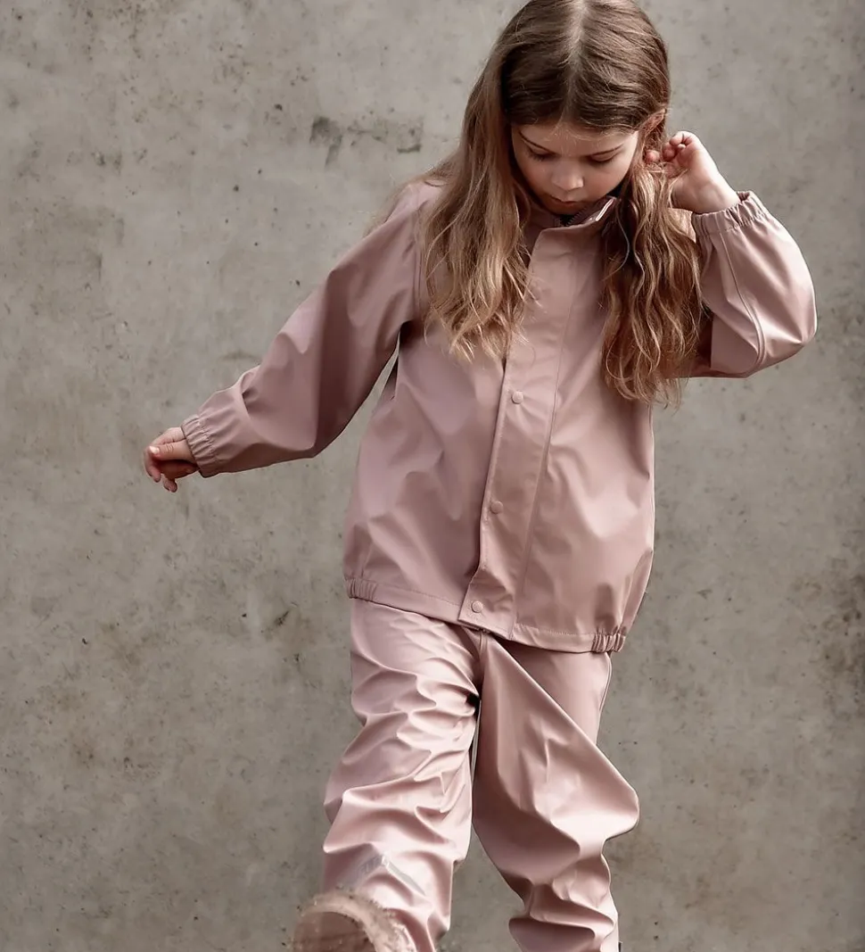 Mikk-Line Regntøj m. Seler - PU - Recycled - Adobe Rose