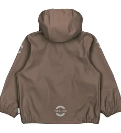 Mikk-Line Regntøj m. Seler - PU - Chocolate Chip