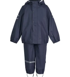 Mikk-Line Regntøj m. Seler - PU - Recycled - Blue Nights