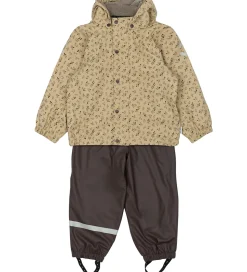 Mikk-Line Regntøj m. Seler/Fleece - PU - Cornstalk