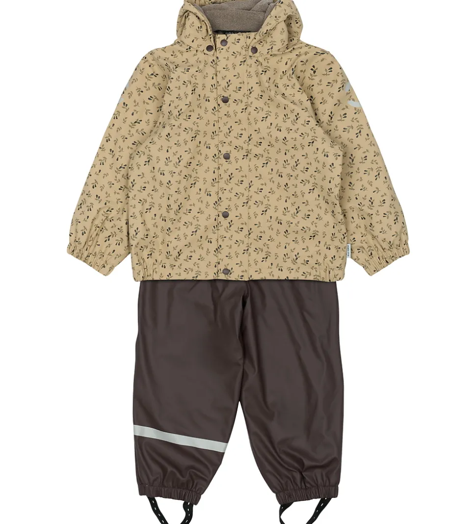 Mikk-Line Regntøj m. Seler/Fleece - PU - Cornstalk