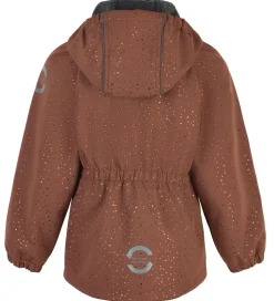 Mikk-Line Softshelljakke m. Fleece - Recycled - Russet m. Prikke