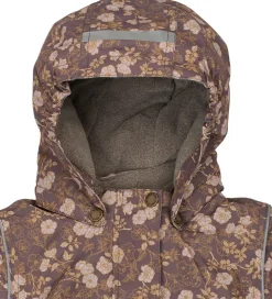 Mikk-Line Vinterjakke - Recycled - Sparrow m. Blomster