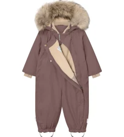 Mini A Ture Flyverdragt - MatWisti Fleece/Fur - Peppercorn Plum