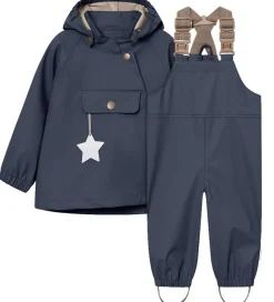 Mini A Ture Regntøj m. Seler - PU - MatWainis - Ombre Blue
