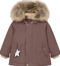 Mini A Ture Vinterjakke - MatWally Fleece/Fur - Peppercorn Plum