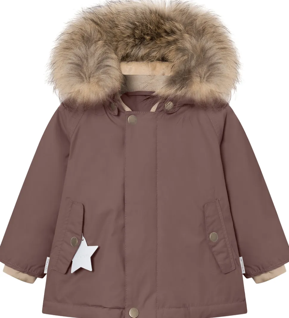 Mini A Ture Vinterjakke - MatWally Fleece/Fur - Peppercorn Plum