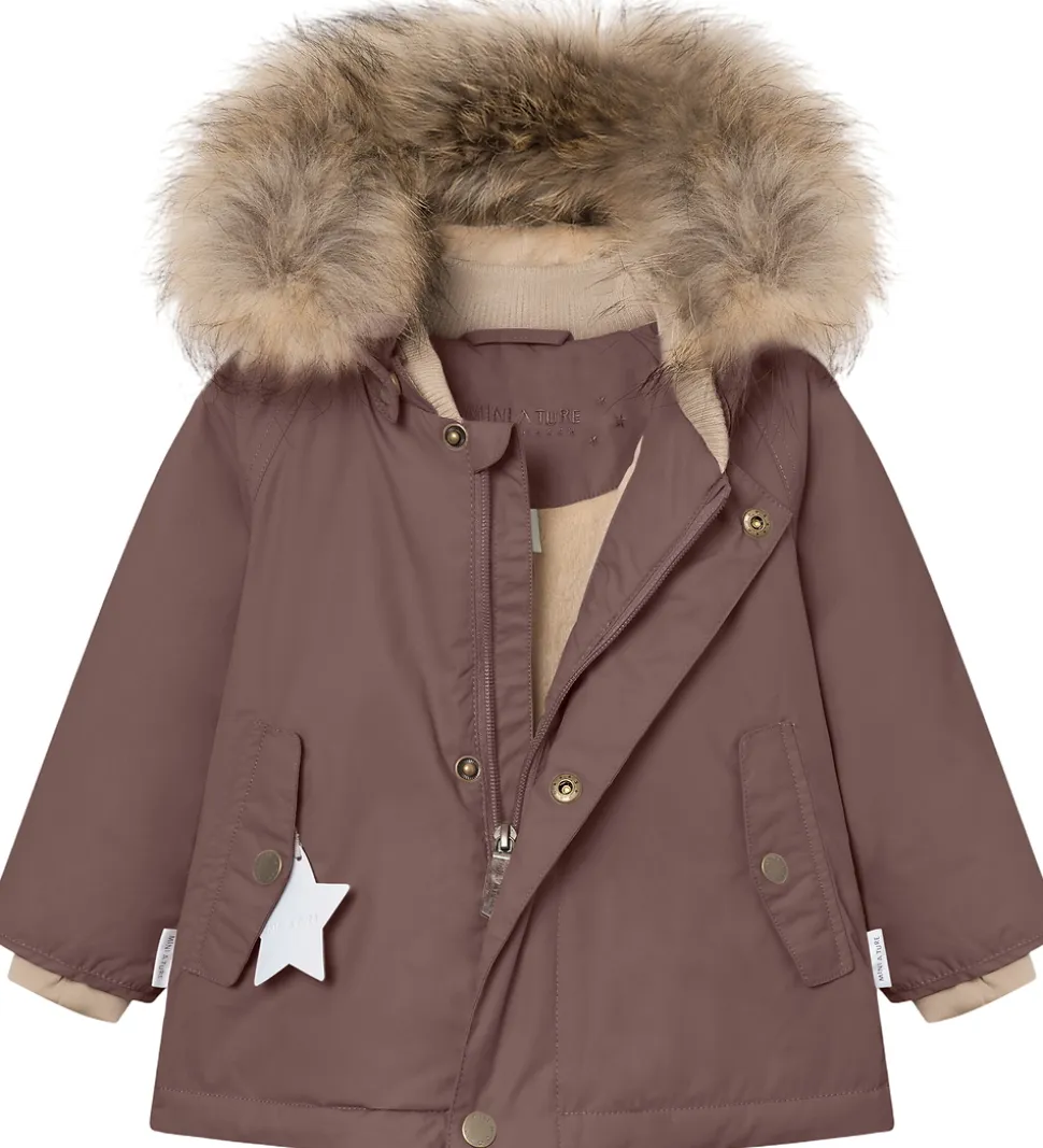 Mini A Ture Vinterjakke - MatWally Fleece/Fur - Peppercorn Plum