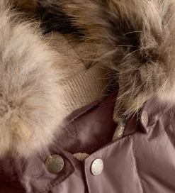 Mini A Ture Vinterjakke - MatWally Fleece/Fur - Peppercorn Plum