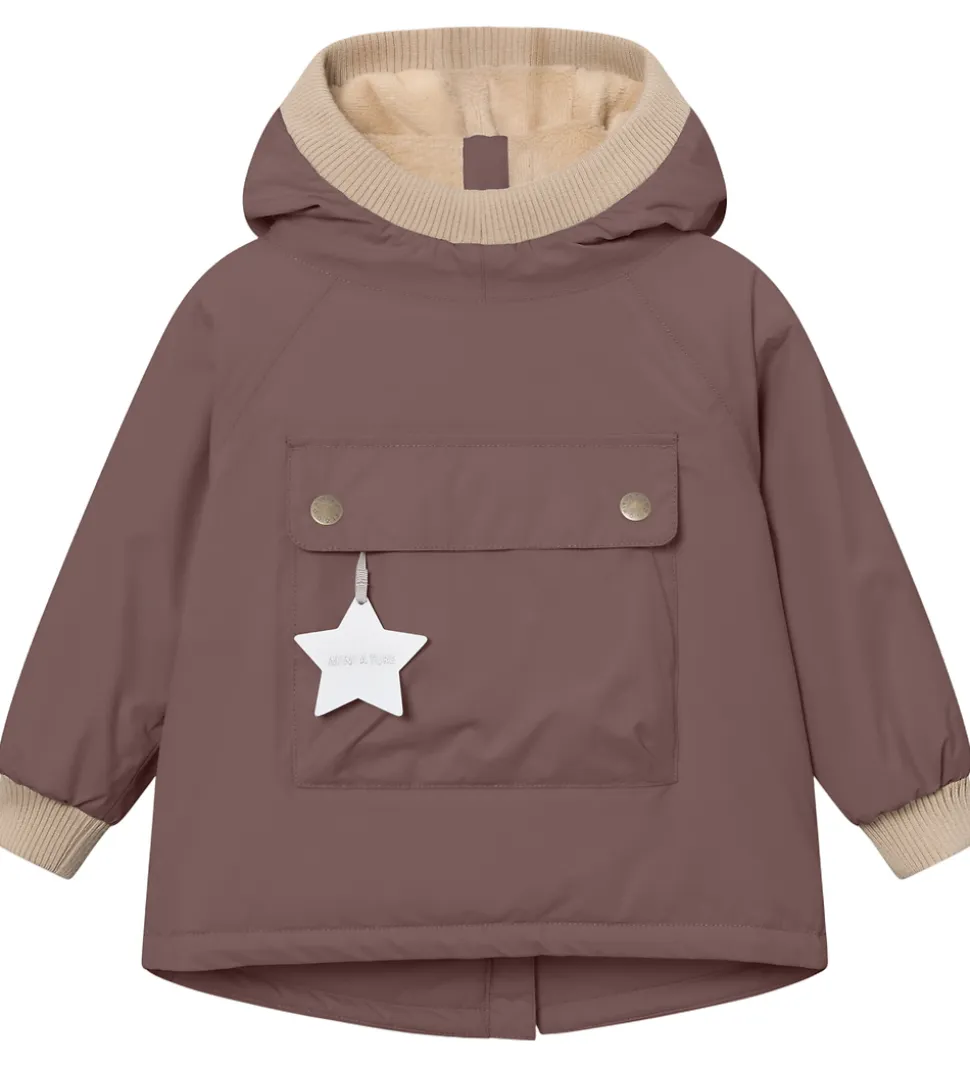 Mini A Ture Vinterjakke - MatBaby Wen Fleece Anorak - Peppercorn
