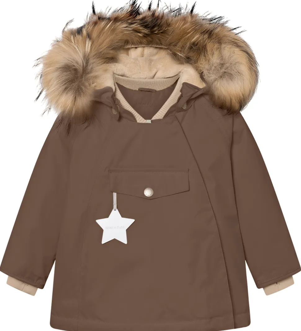 Mini A Ture Vinterjakke - MatWang Fleece/Fur - Chestnut Brown