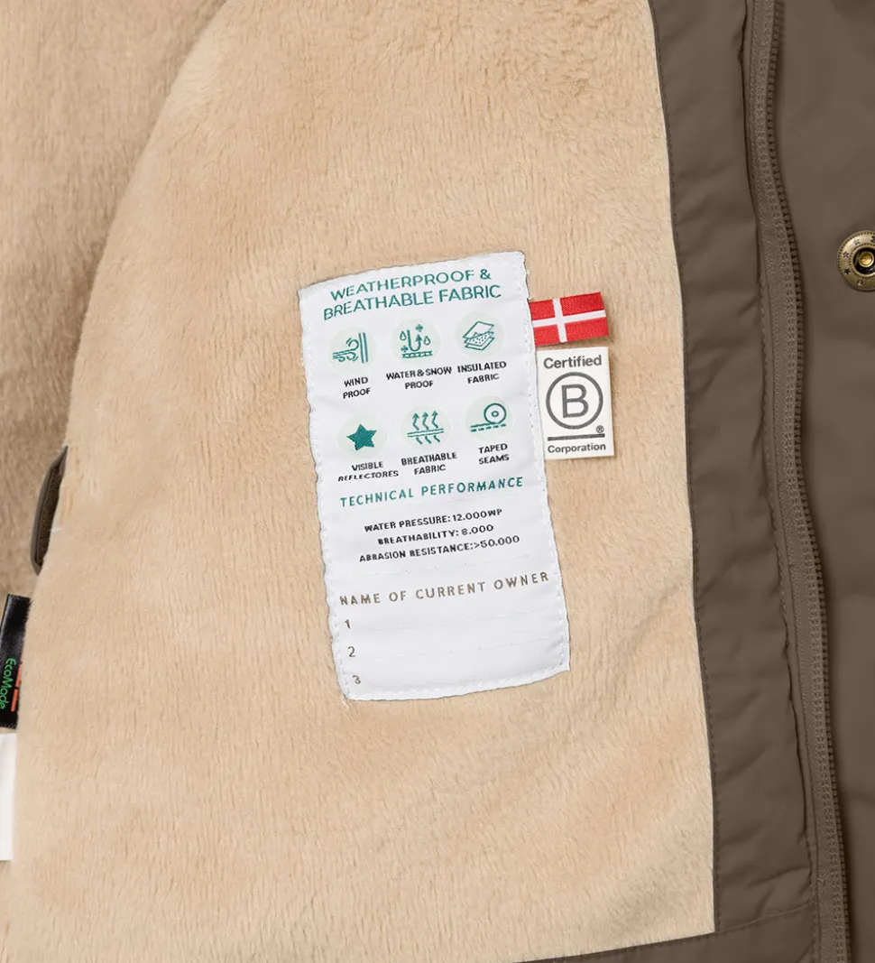 Mini A Ture Vinterjakke - MatWally Fleece - Tarmac green