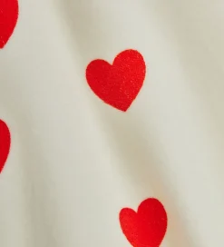 Mini Rodini Bluse - Velour - Hearts - Hvid