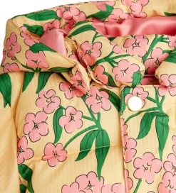 Mini Rodini Dynejakke - Alpine Flowers - Gul