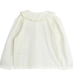 Mini Rodini Skjorte - Strawberry Schiffli - Hvid