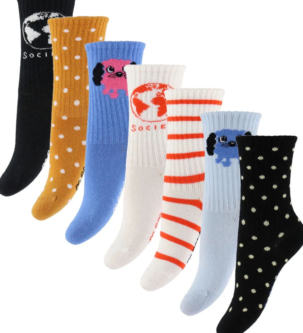 Mini Rodini Strømper - 7-pak - Doggie - Multi