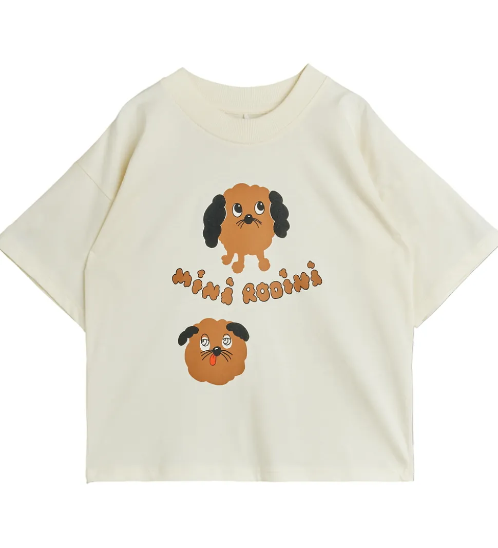 Mini Rodini T-shirt - Doggies - Offwhite
