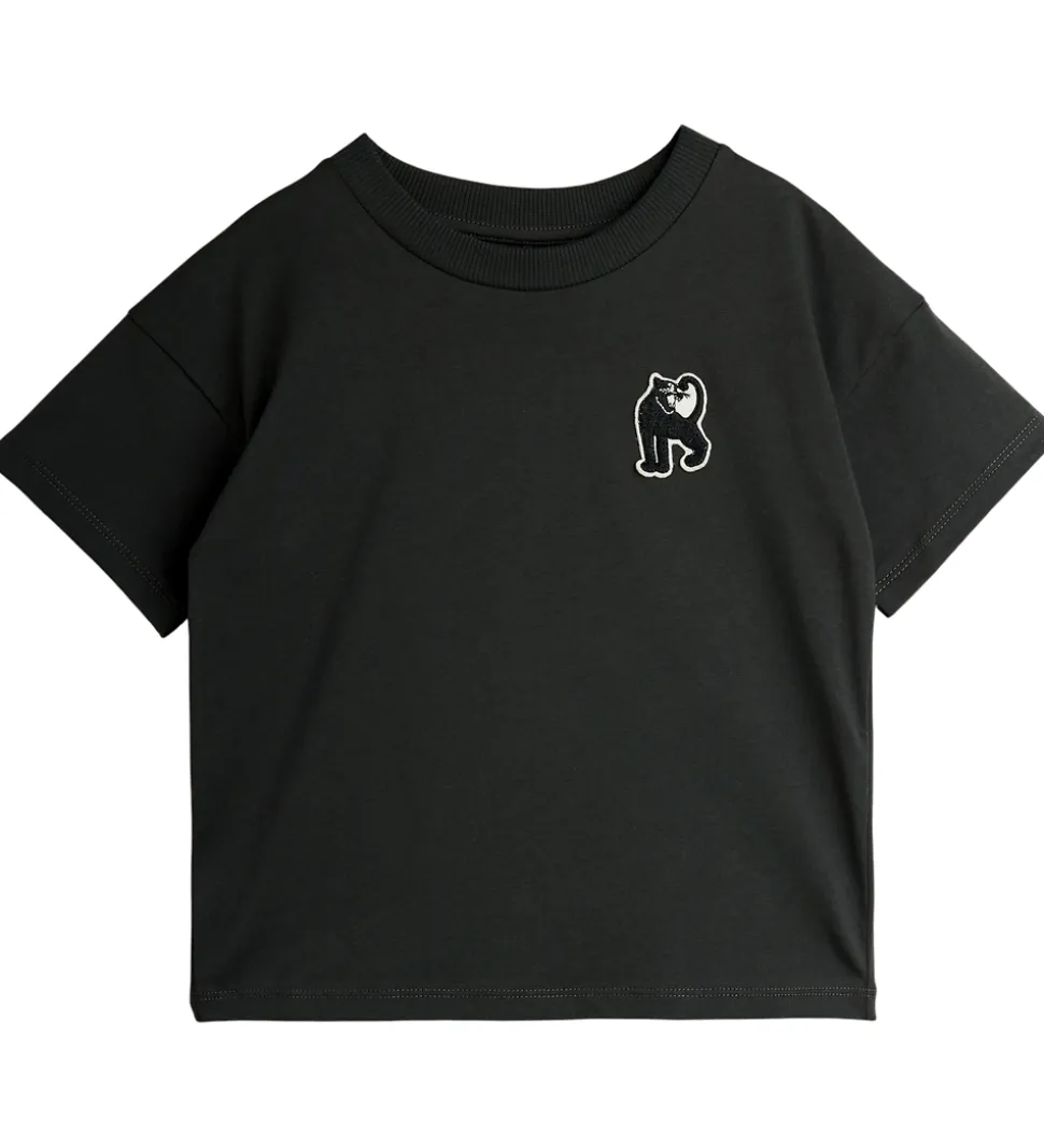 Mini Rodini T-shirt - Panther patch - Sort