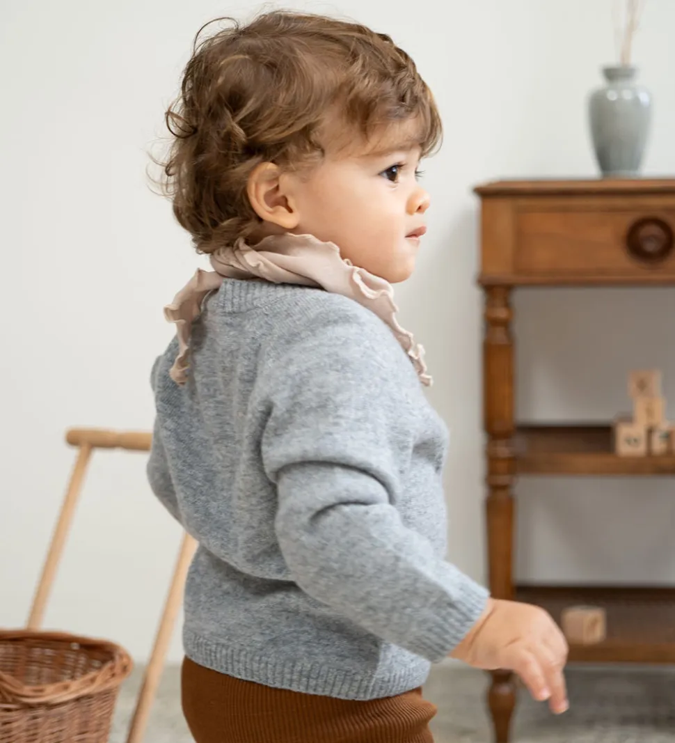 Minimalisma Cardigan - Inka - Uld- Gråmeleret