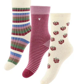 MiniPop Strømper - Bambus - 3-pak - Blackberry Mix