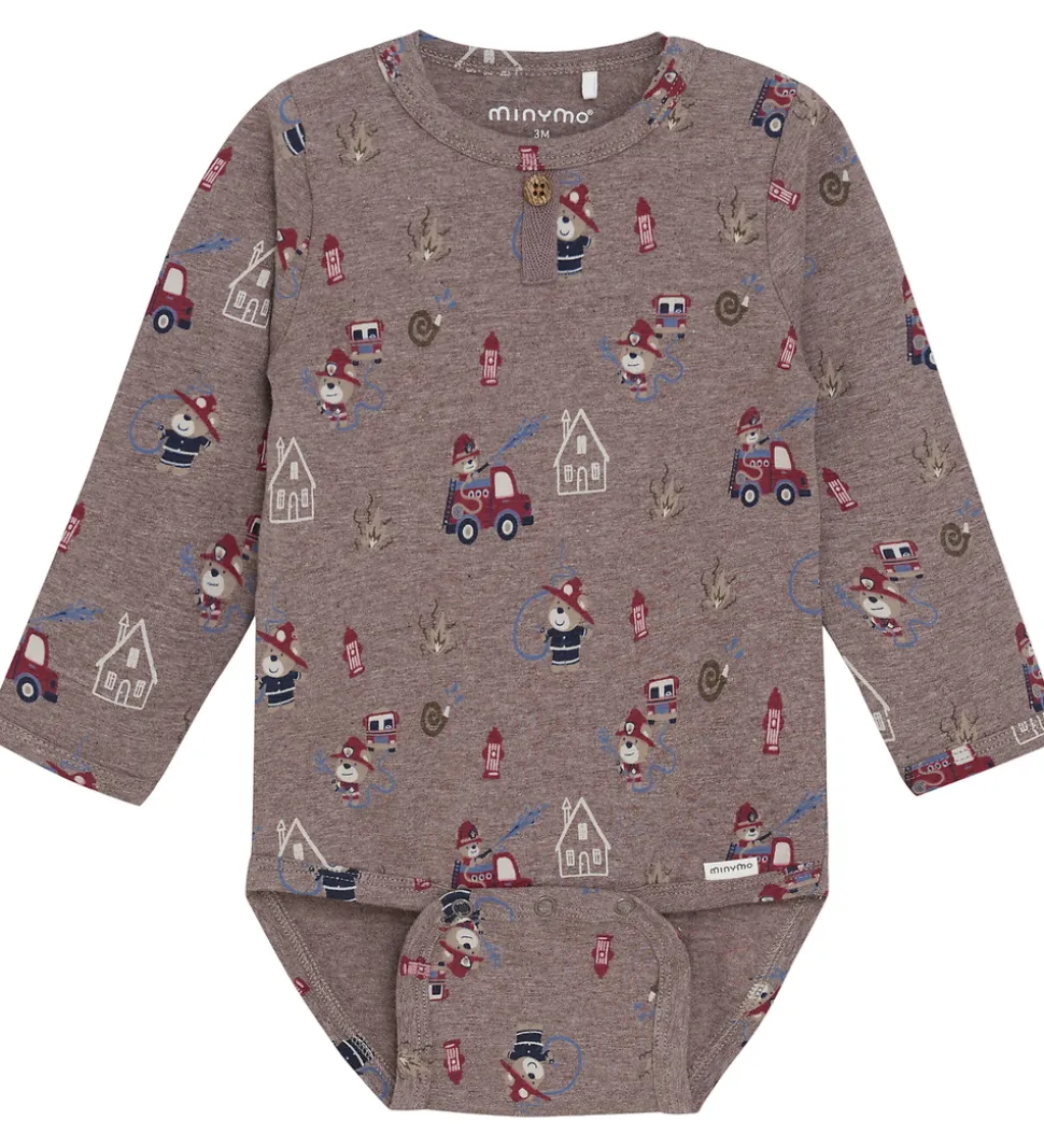 Minymo Body l/æ - Dark Brown Melange