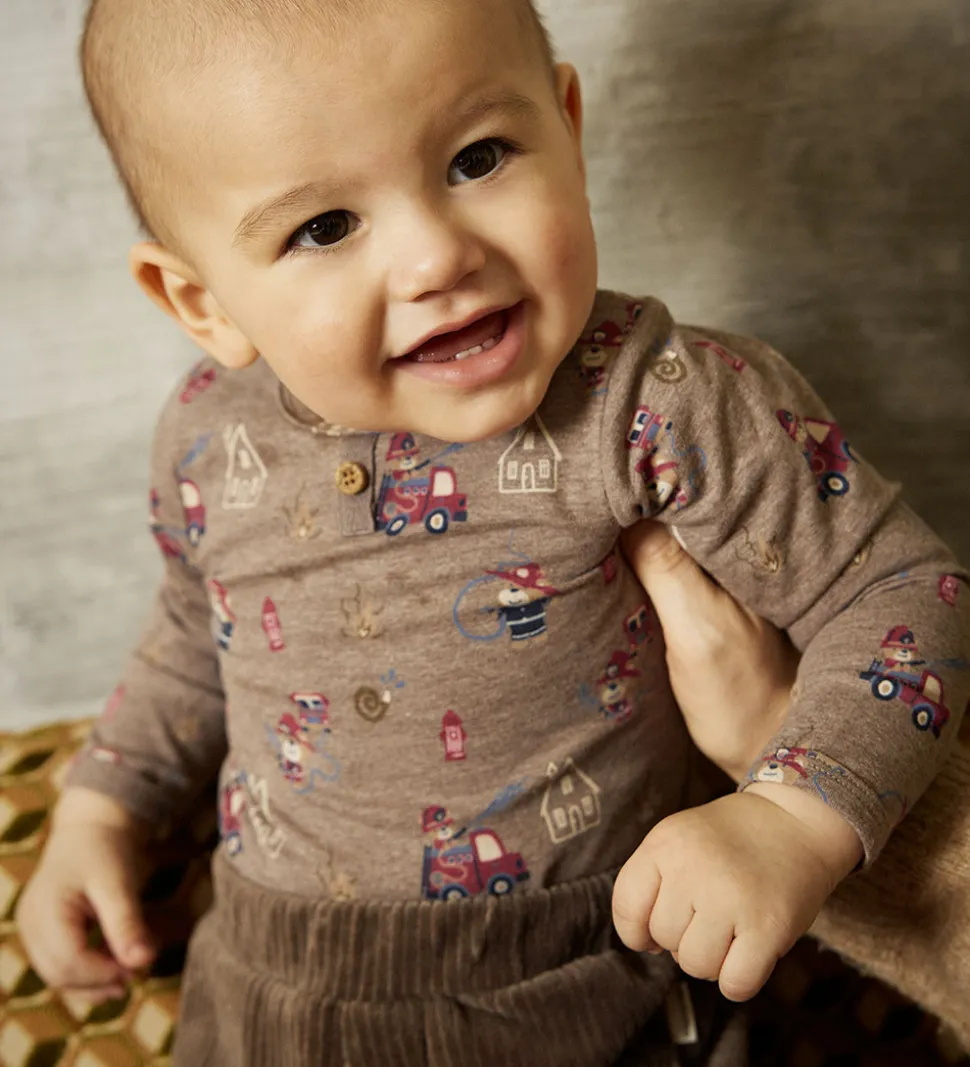 Minymo Body l/æ - Dark Brown Melange