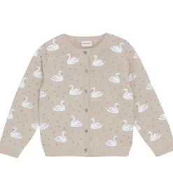 Minymo Cardigan - Strik - AOP - Smoke Gray