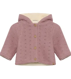 Minymo Cardigan m. Teddy - Woodrose