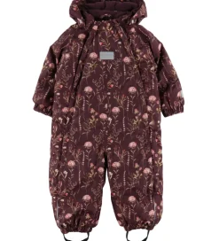 Minymo Flyverdragt - Catawba Grape m. Blomster