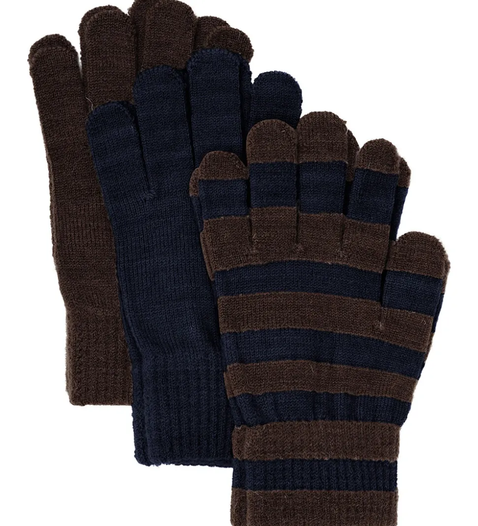 Minymo Handsker - 3-pak - Uld - Parisian Night