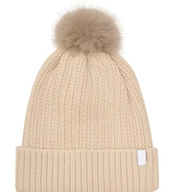 Minymo Hue m. Fleece - Uld/Akryl - Sandshell m. Kvast