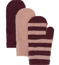 Minymo Luffer - 3-pak - Uld - Strik - Catawba Grape