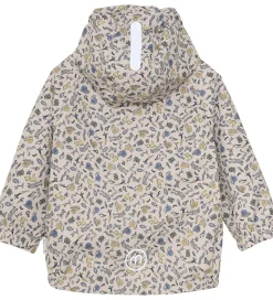 Minymo Regnjakke - PE - Timber Wolf m. Print