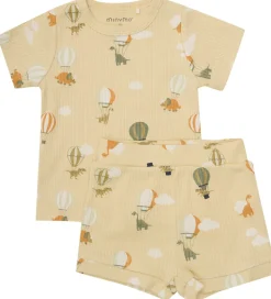 Minymo Shortssæt - Shorts/T-shirt - Rib - Parsnip
