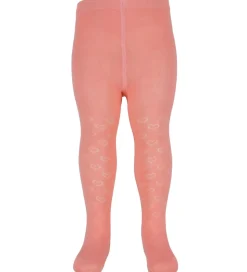 Minymo Strømpebukser - 2-pak - Strawberry Ice m. Hulmønster