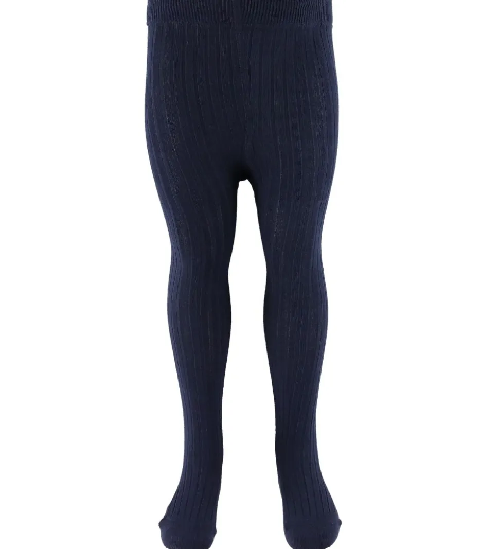 Minymo Strømpebukser - 2-Pak - Solid Rib - Total Eclipse