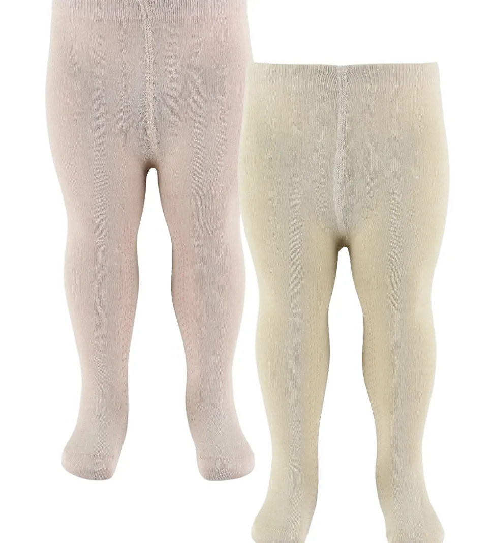 Minymo Strømpebukser - 2-pak - Burnished Lilac/Creme