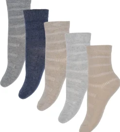 Minymo Strømper - 5-pak - Blue Nights m. Striber