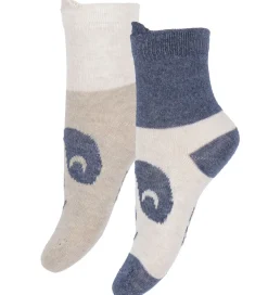 Minymo Strømper - 2-pak - Blue Nights m. Pandaer