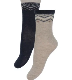 Minymo Strømper - 2-pak - Dark Navy