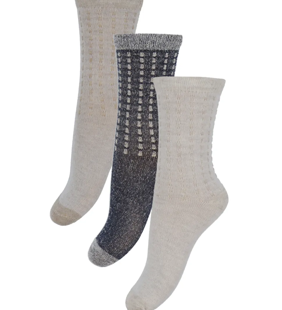 Minymo Strømper - 3-pak - Dark Navy