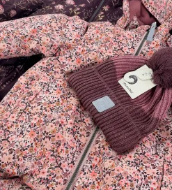 Minymo Vinterjakke - AOP - Peach Whip