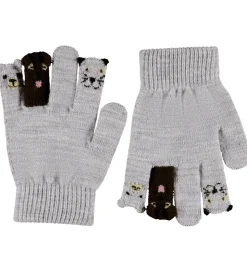 Molo Handsker - Strik - Kaapo - Grey Melange m. Dyr