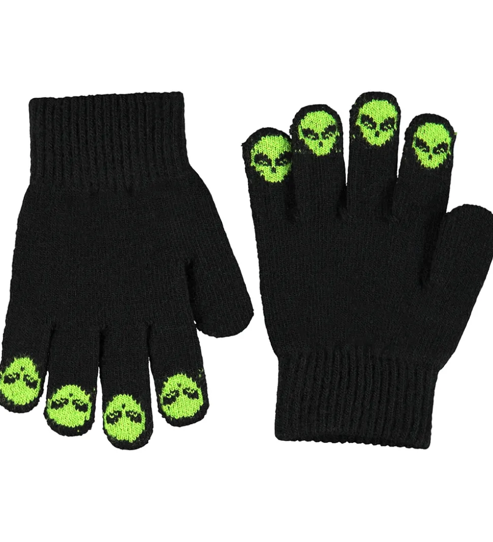 Molo Handsker - Strik - Kaapo - Sort m. Aliens