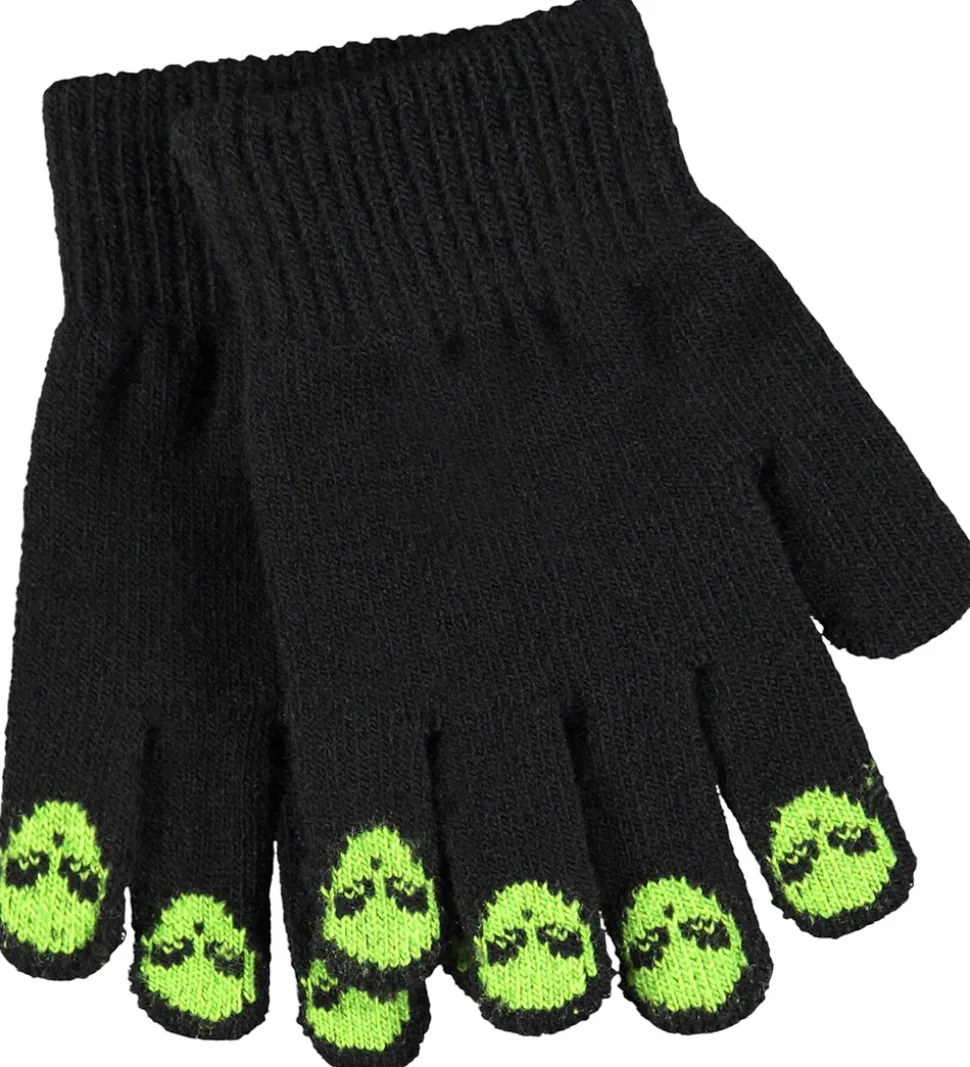 Molo Handsker - Strik - Kaapo - Sort m. Aliens