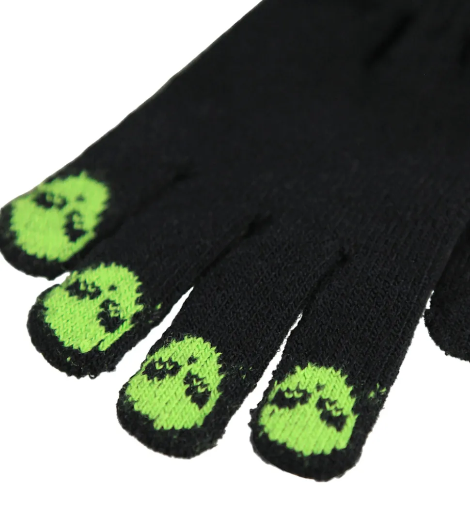 Molo Handsker - Strik - Kaapo - Sort m. Aliens