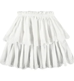 Molo Nederdel - Brianna - Crisp White m. Hulmønster