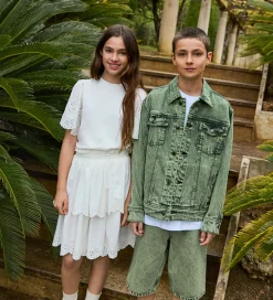 Molo Nederdel - Brianna - Crisp White m. Hulmønster